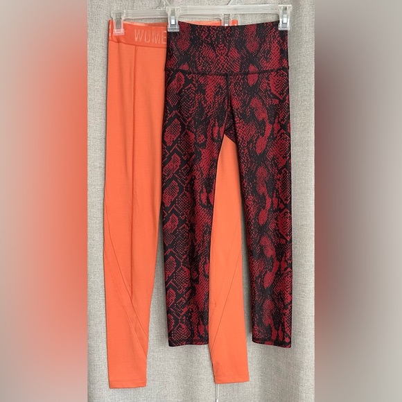Noli Active & Women’s Best leggings•XS•medium•red &black snakeprint•salmon/coral - Picture 1 of 16